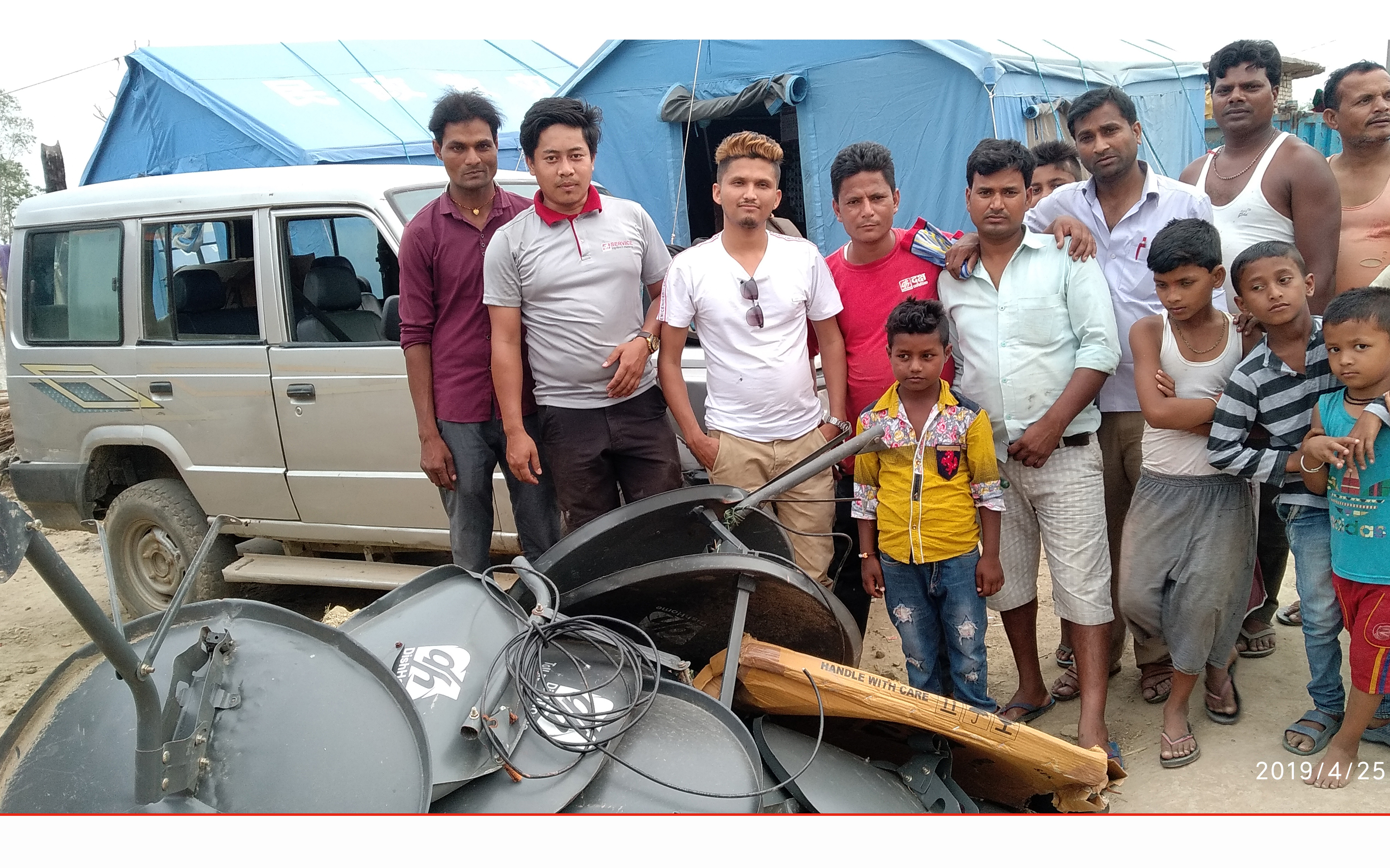 बाराका हावाहुरी प्रभावित क्षेत्रमा डिशहोमको नि:शुल्क सेवा