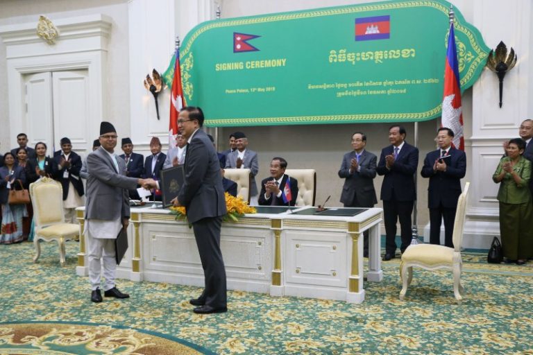 नेपाल र कम्बोडीयाबीच भयो ब्यापार विस्तार सहमति, ९ बुदे समझदारी पत्रमा हस्ताक्षर