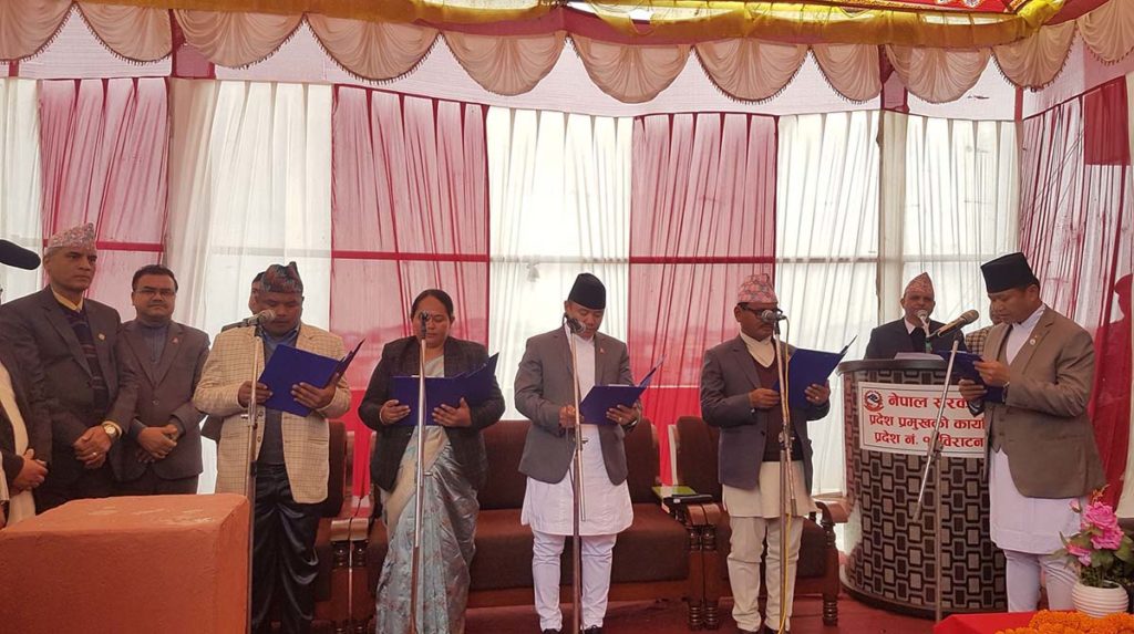 प्रदेश १ को मन्त्रिपरिषद विस्तार, चार जना राज्यमन्त्री थपिए