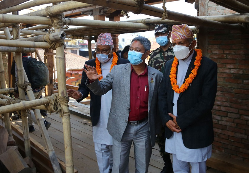 काष्ठमण्डप पुनर्निर्माणको ७५ प्रतिशत काम सकियो, वैशाख १२ गते उद्घाटनको तयारी
