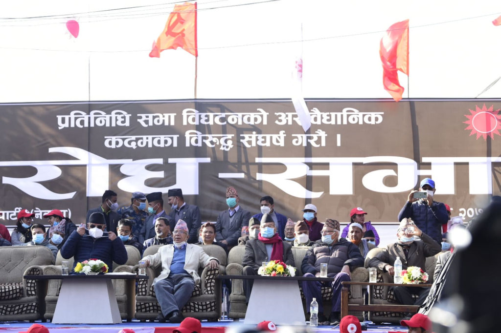 नेकपा प्रचण्ड–माधव पक्षको प्रदर्शन, प्रतिनिधिसभा पुनर्स्थापनाको माग