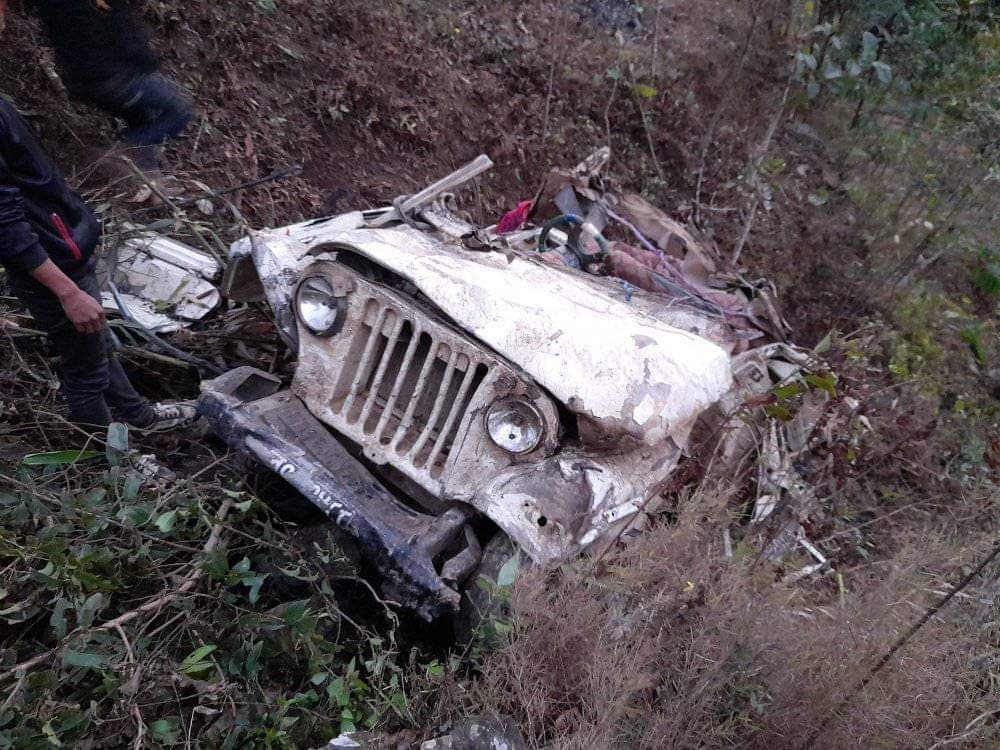 गुल्मीमा जीप दुर्घटना तीन जनाको मृत्यु, छ जना घाइते