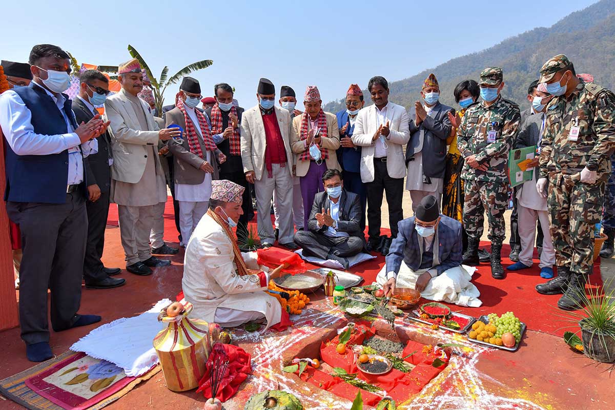 प्रधानमन्त्रीद्वारा सुनकोशी–मरीन डाइभर्सन आयोजना शिलान्यास