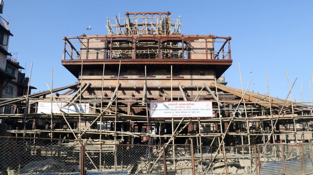 काष्ठमण्डप पुनःनिर्माणको काम निषेधाज्ञामा पनि जारी