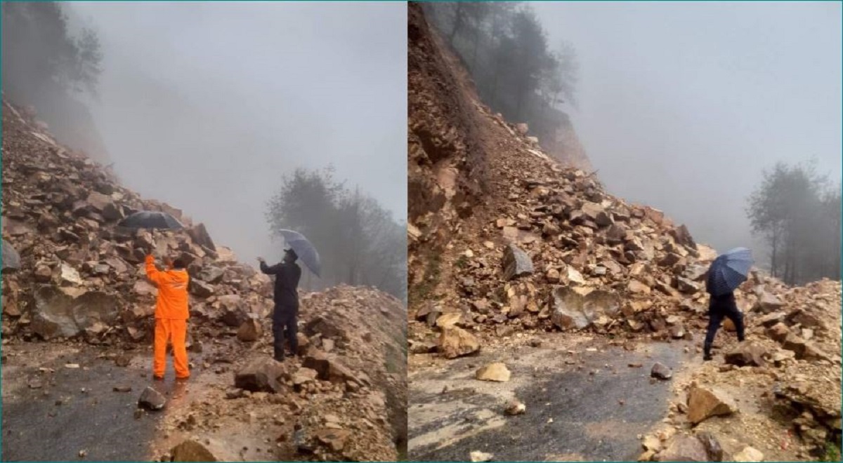 भालुपहाडमा गएको पहिरोको कारण सिद्धार्थ राजमार्ग अवरुद्ध