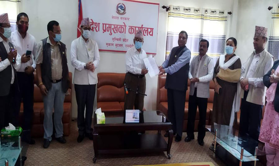 लुम्बिनी प्रदेश : ४२ सांसदको हस्ताक्षरसहित विपक्षी गठबन्धनद्धारा मुख्यमन्त्रीको दावी पेस