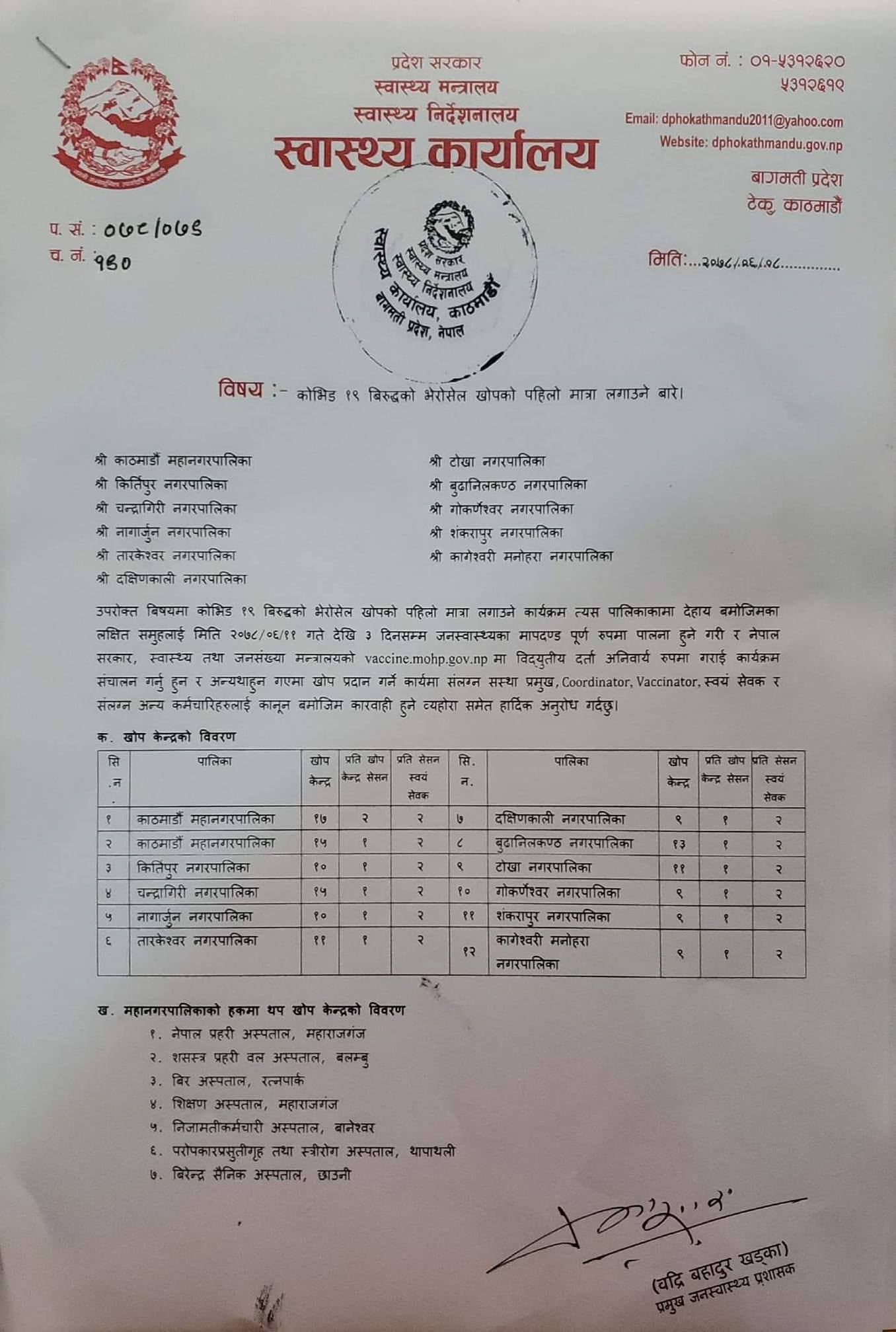 आजदेखि काठमाडौंमा १८ वर्षमाथिका सबैलाई खोप दिइँदै, विद्युतीय दर्ता अनिवार्य