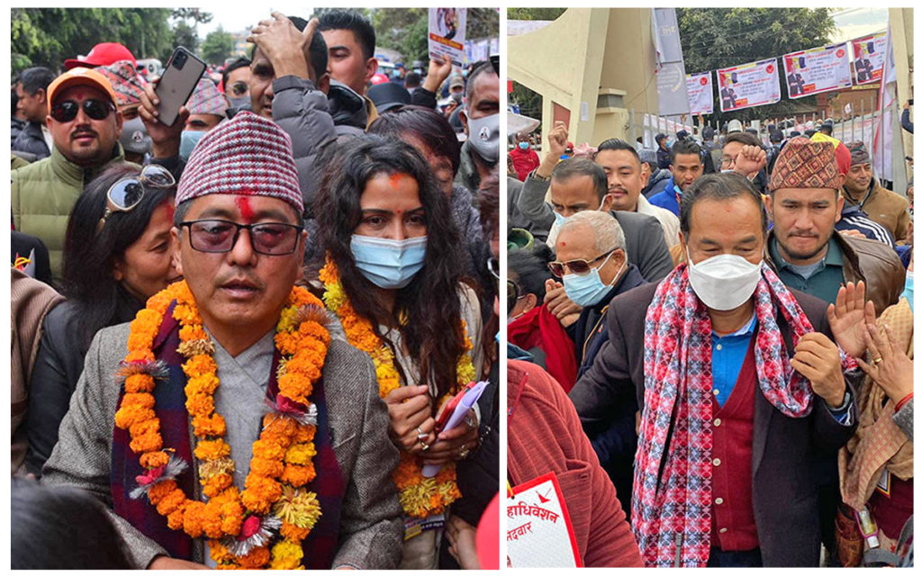 राप्रपा अध्यक्षमा थापा र लिङ्देनको उम्मेदवारी दर्ता