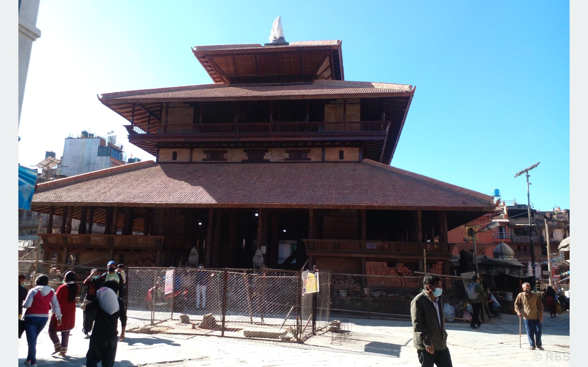 भूकम्पको ६ वर्षपछि काष्ठमण्डप पुनर्निर्माण सम्पन्न, माघ २ गते उद्घाटन