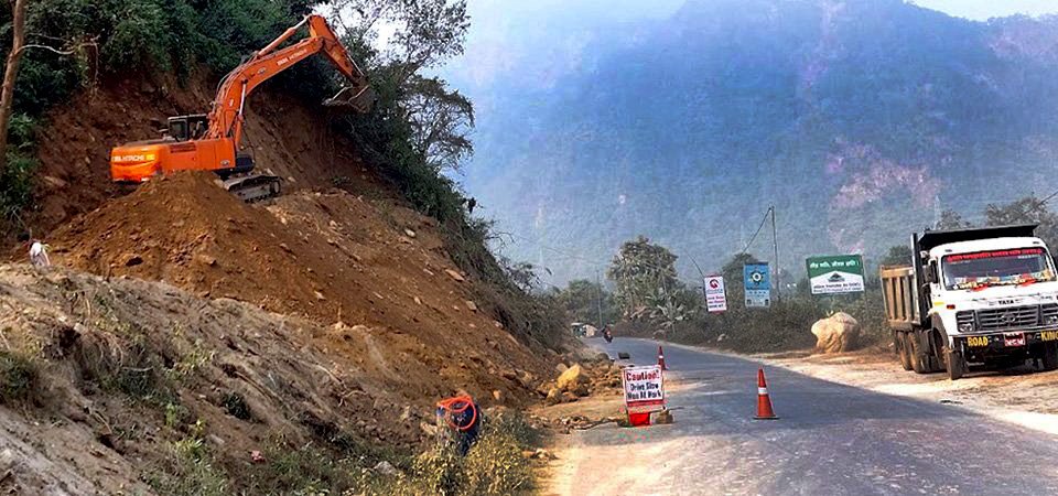 मुग्लिन–पोखरा सडक विस्तारको पश्चिम खण्डमा काम अघि बढ्यो
