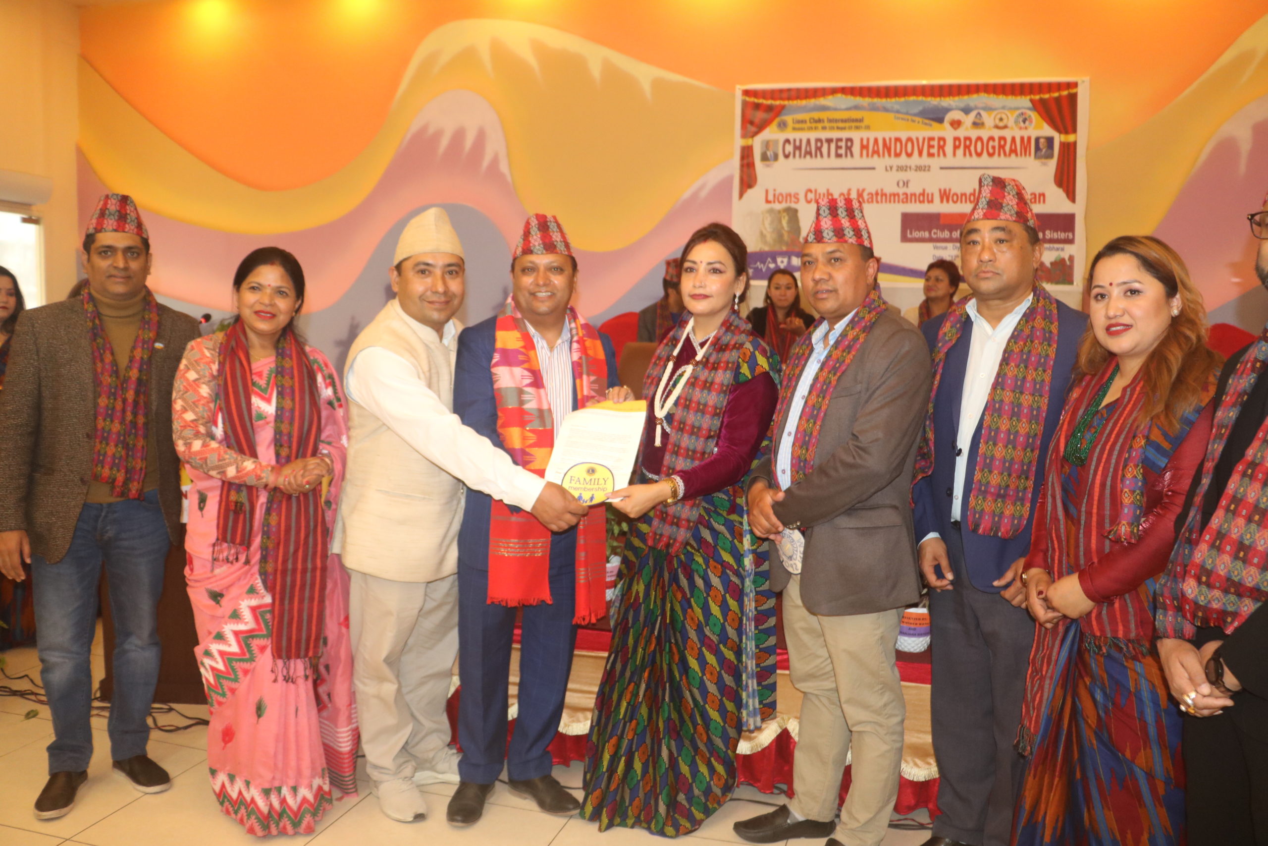 रञ्जना सिस्टर्स र वन्डर उमनको संयुक्त आयोजनामा चार्टर ह्यान्डओभर तथा चार्टर नाइट सेलिब्रेसन कार्यक्रम सम्पन्न