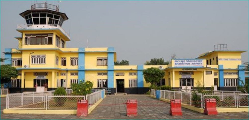 भरतपुर विमानस्थलको टावरनजिकै आगलागी