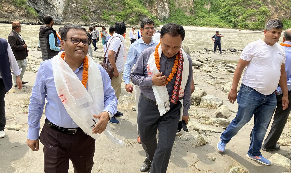 सुनकोशी तेस्रो जलाशययुक्त जलविद्युत आयोजनामा लगानी गर्न बङ्गलादेश तयार, निर्माणस्थल अवलोकन