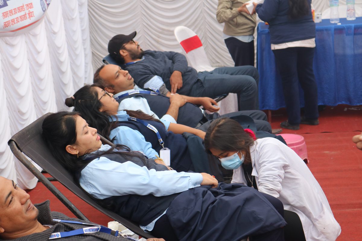 वार्षिकोत्सवको अवसरमा नेपाल बैंक लिमिटेडद्धारा रक्तदान कार्यक्रम आयोजना