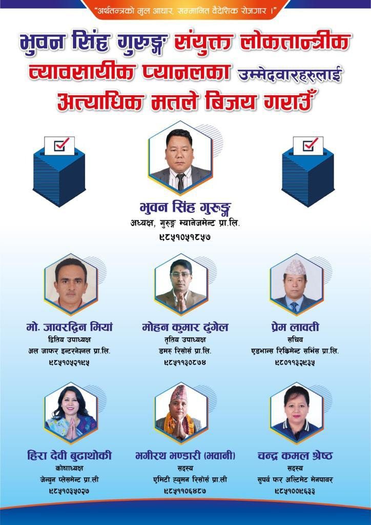 मेनपावर व्यवसायी संघको चुनावी रौनक: खनाल, भण्डारी, जिसी र गुरुङ भिड्दै, को-को छन् उम्मेदवार?