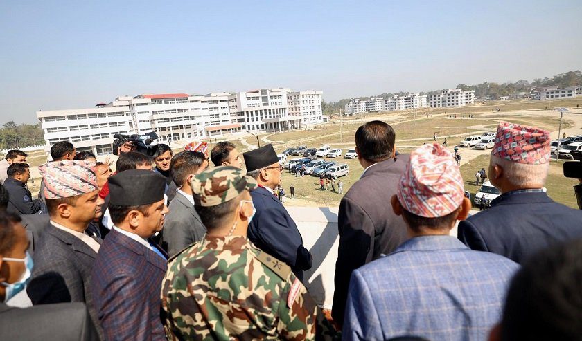प्रधानमन्त्रीद्वारा कैलाली गेटाको राष्ट्रिय स्वास्थ्य विज्ञान विश्वविद्यालयको अनुगमन
