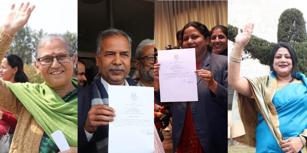 उपराष्ट्रपतिमा चार जनाको उम्मेदवारी दर्ता, सत्ता गठबन्धनकै तीन जना