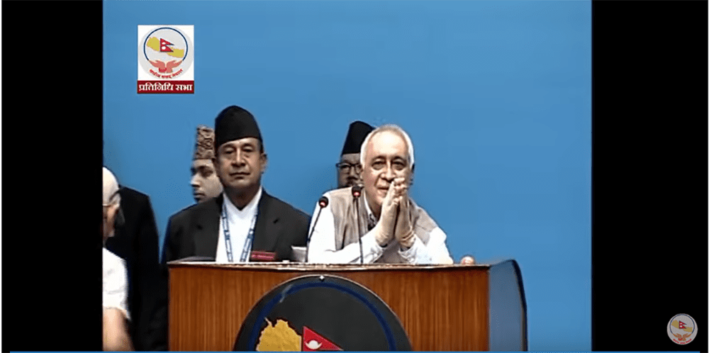 संसदमा बोल्दै चन्द्र भण्डारीले भने -‘ग्यास र विजुली प्रयोगको शिक्षा विद्यालयकै पाठ्यक्रममा राखौं’