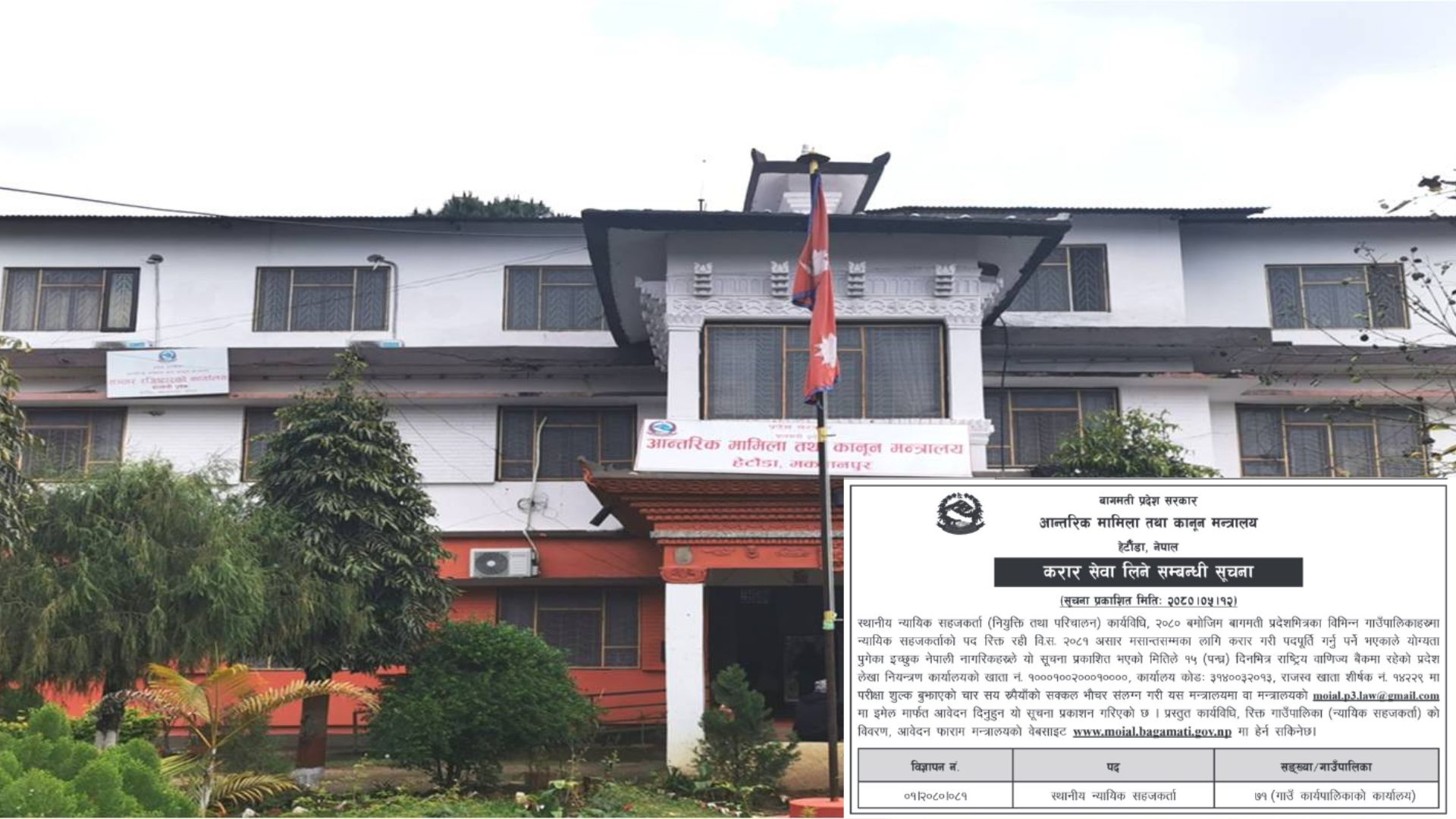 बागमतीमा ७१ स्थानीय न्यायिक सहजकर्ताको जागिर खुल्यो