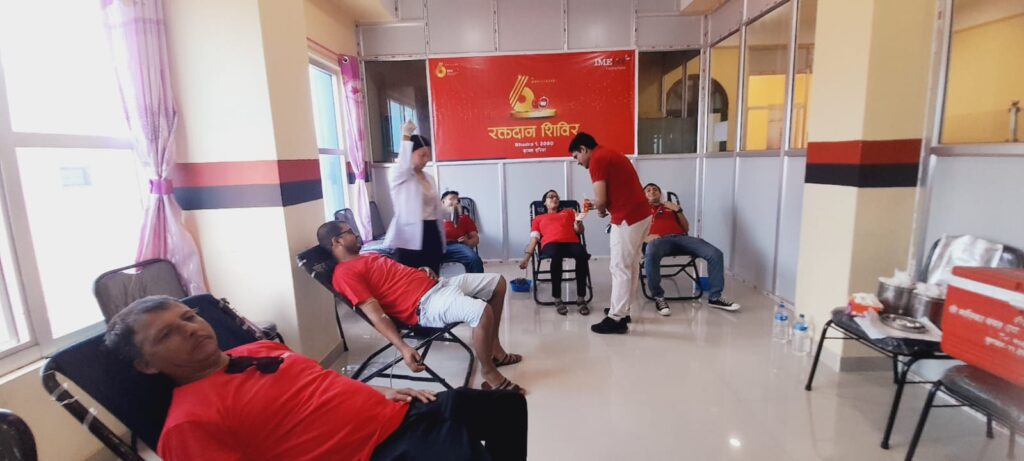 छैटौं वार्षिकोत्सवमा आइएमई लाइफ इन्स्योरेन्सद्वारा प्रभातफेरी तथा वृहत रक्तदान कार्यक्रम सम्पन्न