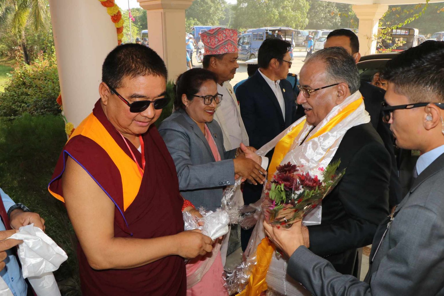 गुटेरेसको स्वागतका लागि प्रधानमन्त्री प्रचण्ड लुम्बिनीमा