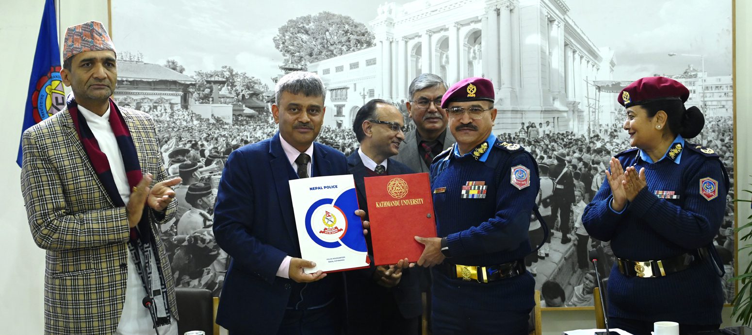 खोज, अनुसन्धान र प्रशिक्षणकालागि प्रहरी अस्पताल र काठमाडौं विश्वविद्यालयबीच सम्झौता