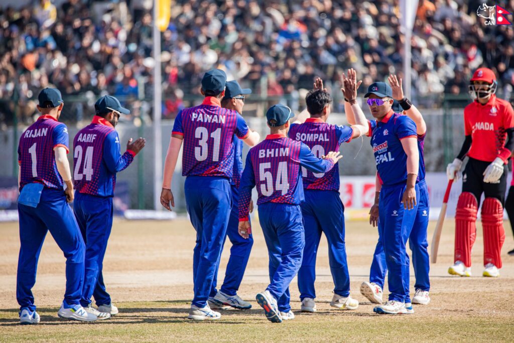 एकदिवसीय अन्तर्राष्ट्रिय क्रिकेट शृंखला : क्यानडाविरुद्ध नेपालको रोमाञ्चक जित