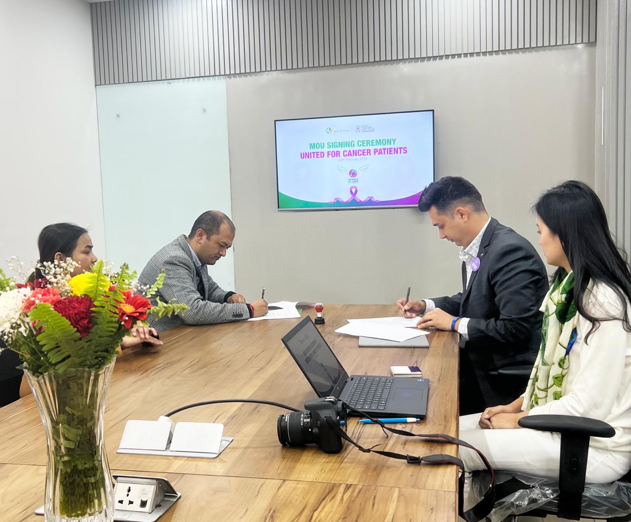 क्यान्सरका बिरामीलाई निःशुल्क हवाईसेवा प्रदान गर्न यती एयरलायन्स र विराट मेडिकलबीच सम्झौता