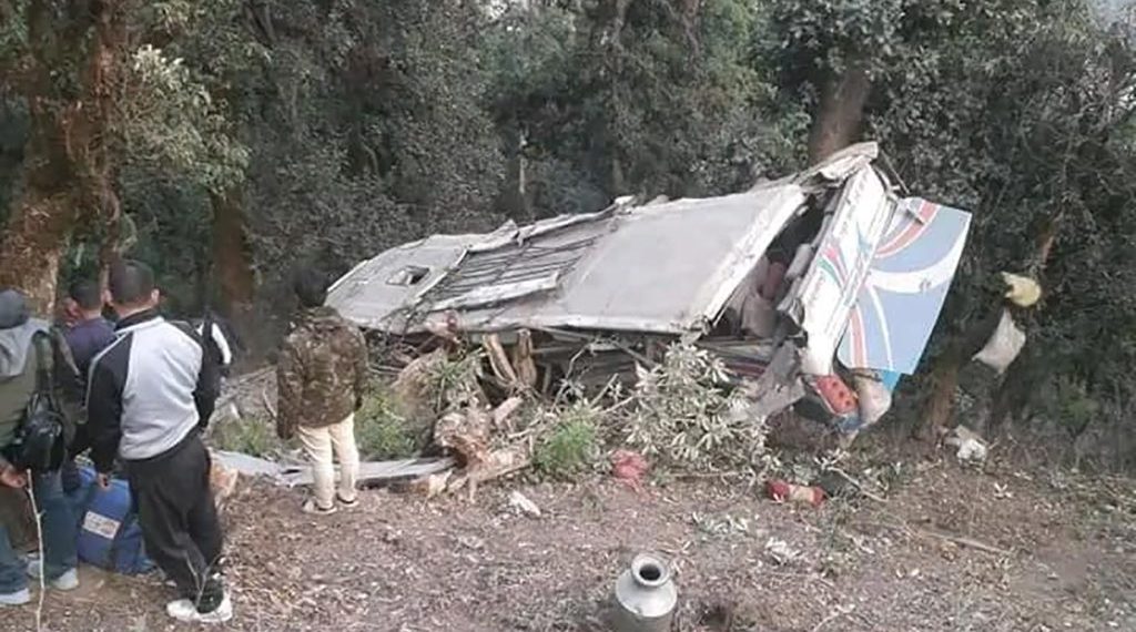 बागलुङमा बस दुर्घटना हुदा ७ जनाको मृत्यु