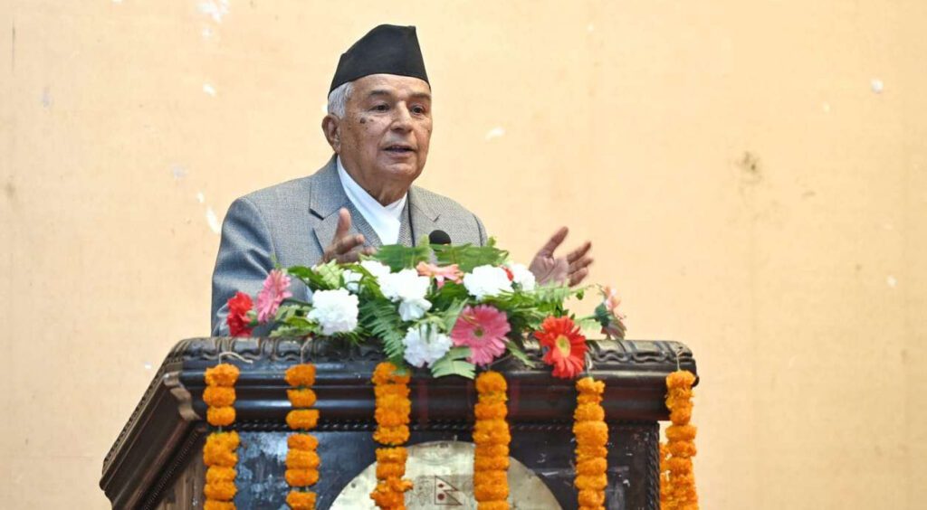 भूमिगत जलस्रोतको पुनःभरणका लागि जलाधार क्षेत्रको संरक्षण गर्नुपर्छ : राष्ट्रपति