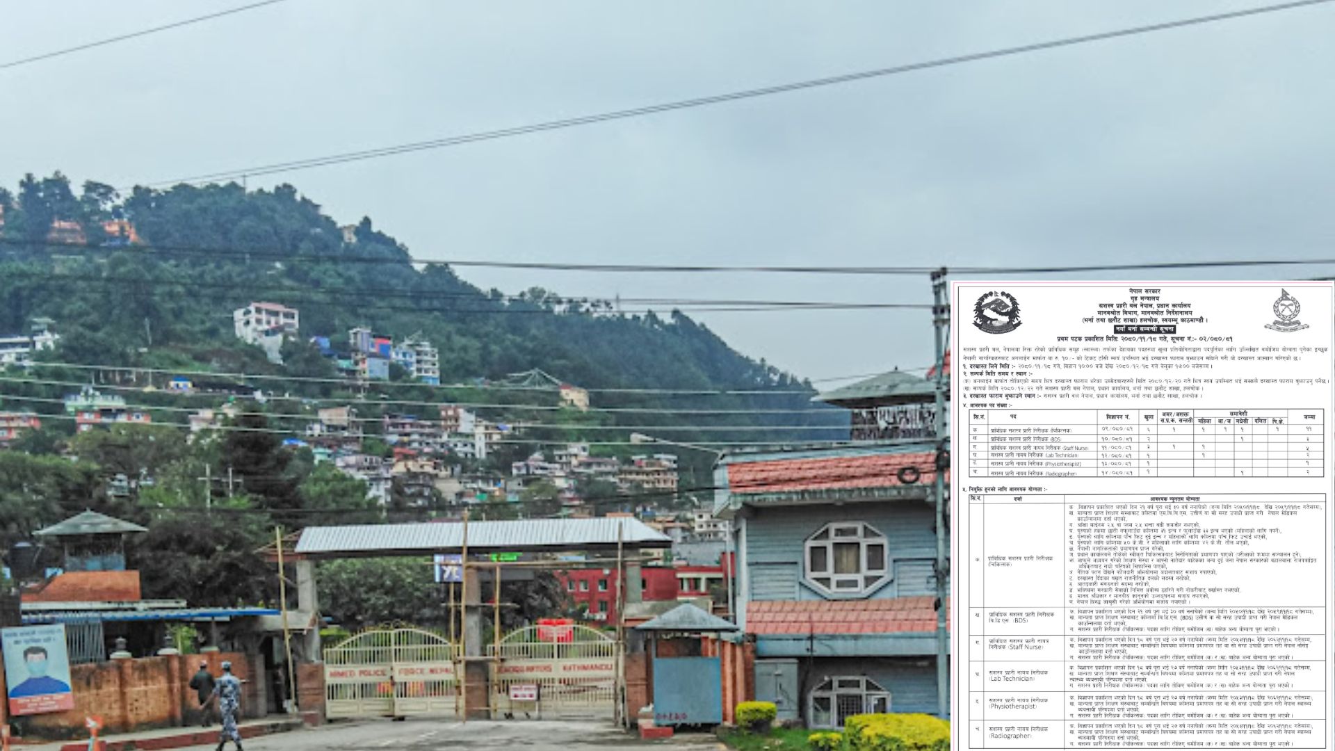 सशस्त्र प्रहरीमा ११ चिकित्सकसहित प्राविधिक पदमा दरखास्त आह्वान