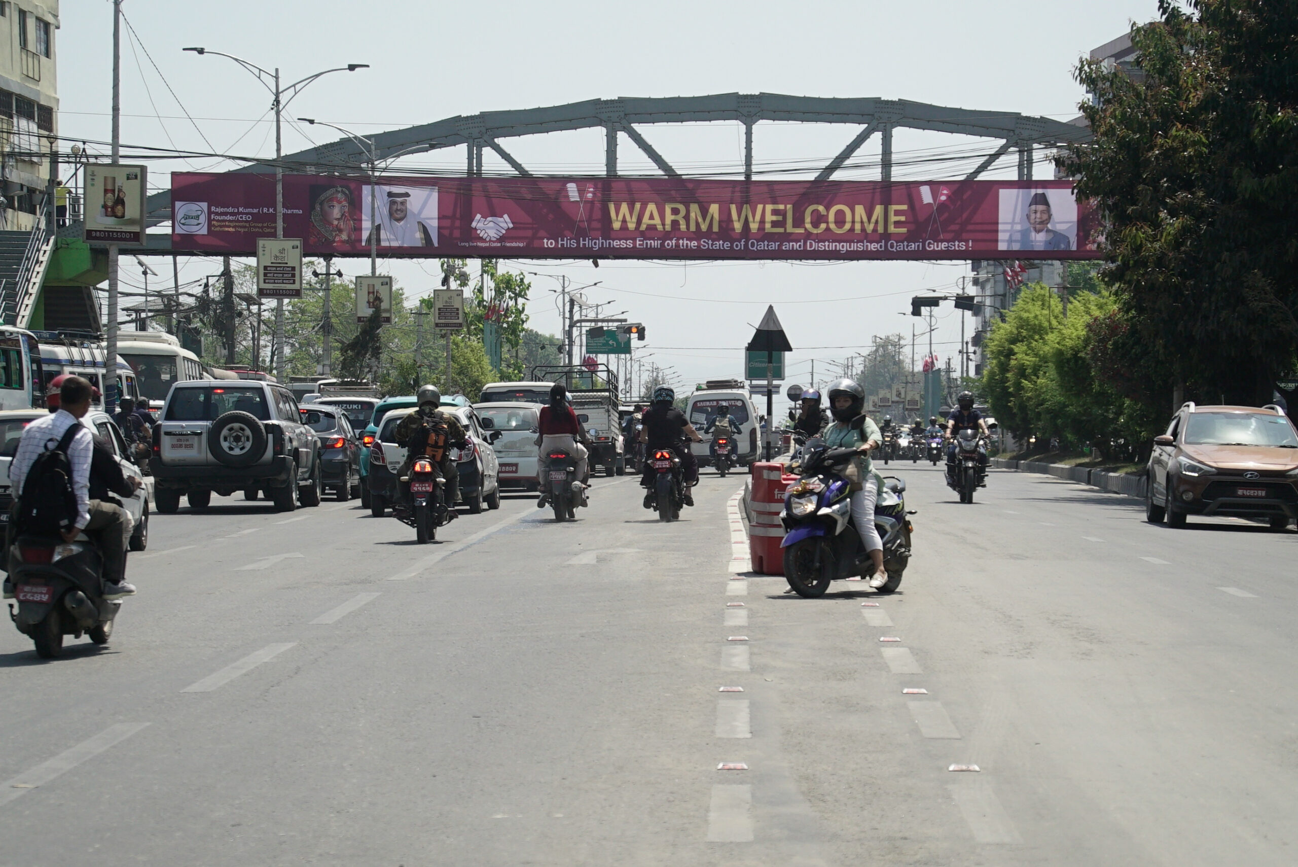 कतारी राजाको स्वागतमा सिँगारियो काठमाडौं (फोटो फिचर)