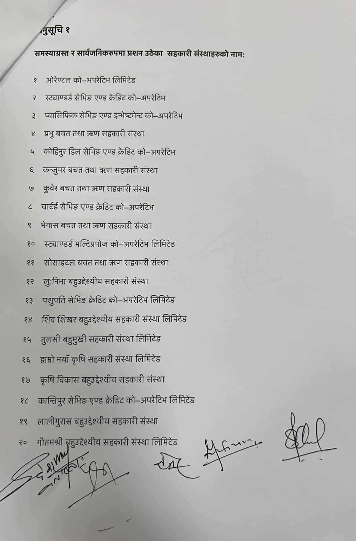 सहकारी प्रकरण : कार्यदलमा चार बुँदे सहमति, गृहमन्त्री रविको नाम लेखिएन