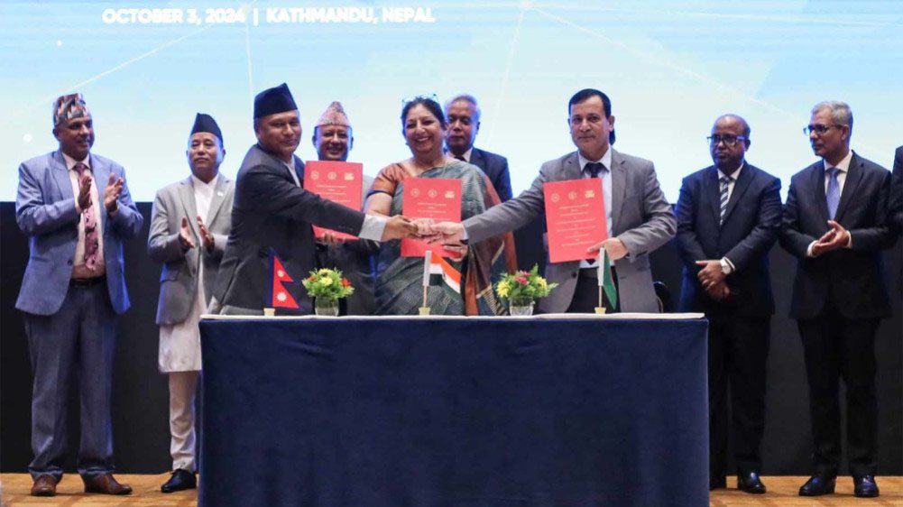 नेपालको बिजुली बङ्गलादेशमा निर्यात गर्न बाटो खुल्यो, बहुप्रतिक्षित त्रिपक्षीय सम्झौतापत्रमा हस्ताक्षर