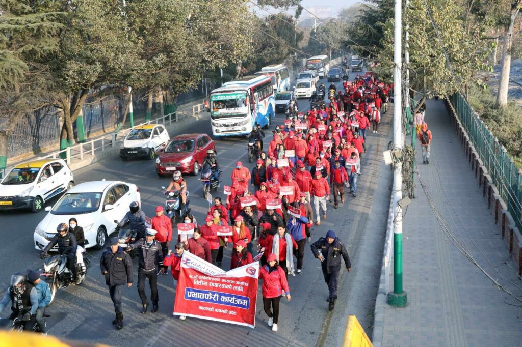 ग्लोबल आइएमई बैंकको १८औँ वार्षिकोत्सव : सातै प्रदेशमा प्रभातफेरी