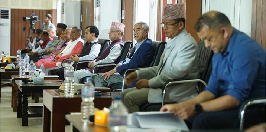 नेपाली कांग्रेसको पदाधिकारी बैठक बस्दै