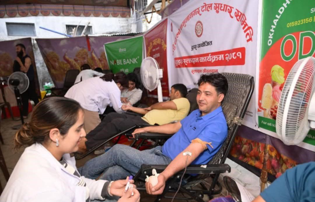 घट्टेकुलो नमुनानगर टोलको रक्तदान कार्यक्रम सम्पन्न
