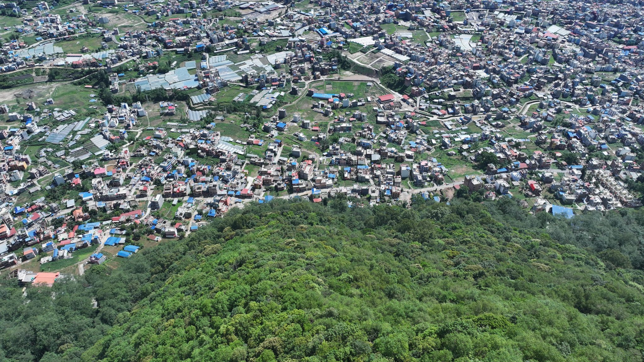 आकाशबाट देखिएको नागार्जुन, गोलढुङगा र बालाजु क्षेत्र (तस्बिरहरू)
