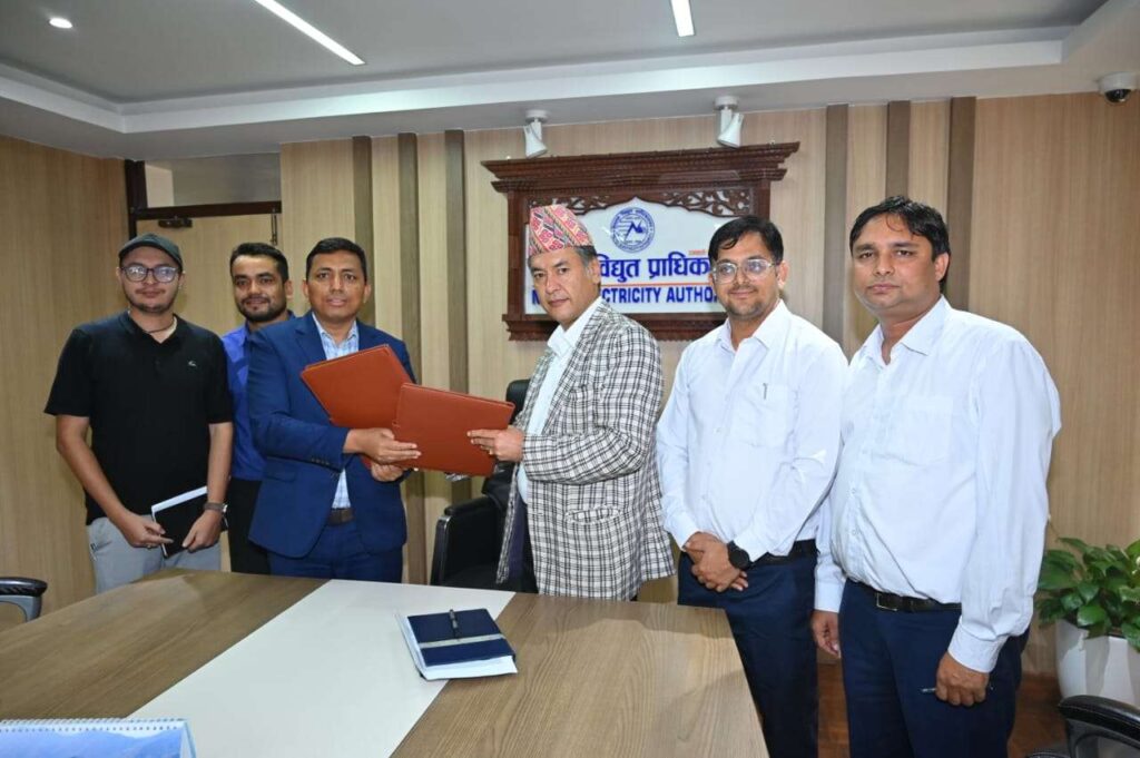 सिमरामा १३२ केभी सबस्टेशन निर्माण गर्न सेज र नेपाल विद्युत प्राधिकरणबीच सम्झौता