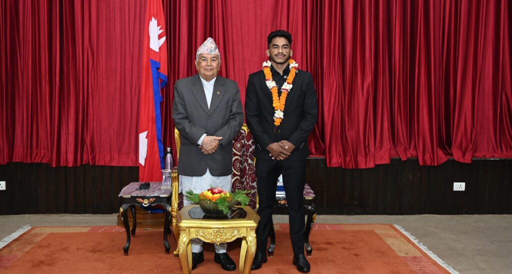 देशलाई विश्वभर चिनाउने खेलाडीको सम्मान गर्न सरकारले ध्यान दिनुपर्छ : राष्ट्रपति पौडेल