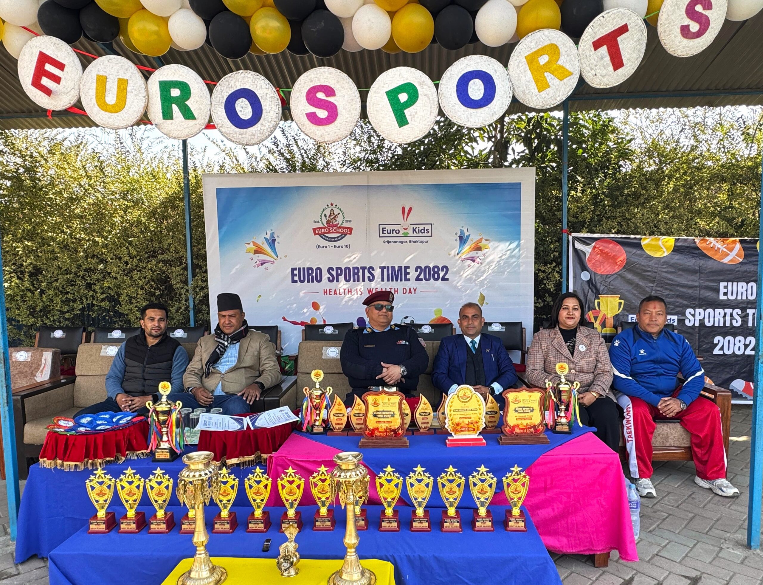 युरो किड्स & युरो स्कुल श्रीजनानगर, भक्तपुरमा ‘युरो स्पोर्ट्स टाइम २०८२’ भव्य रूपमा सम्पन्न