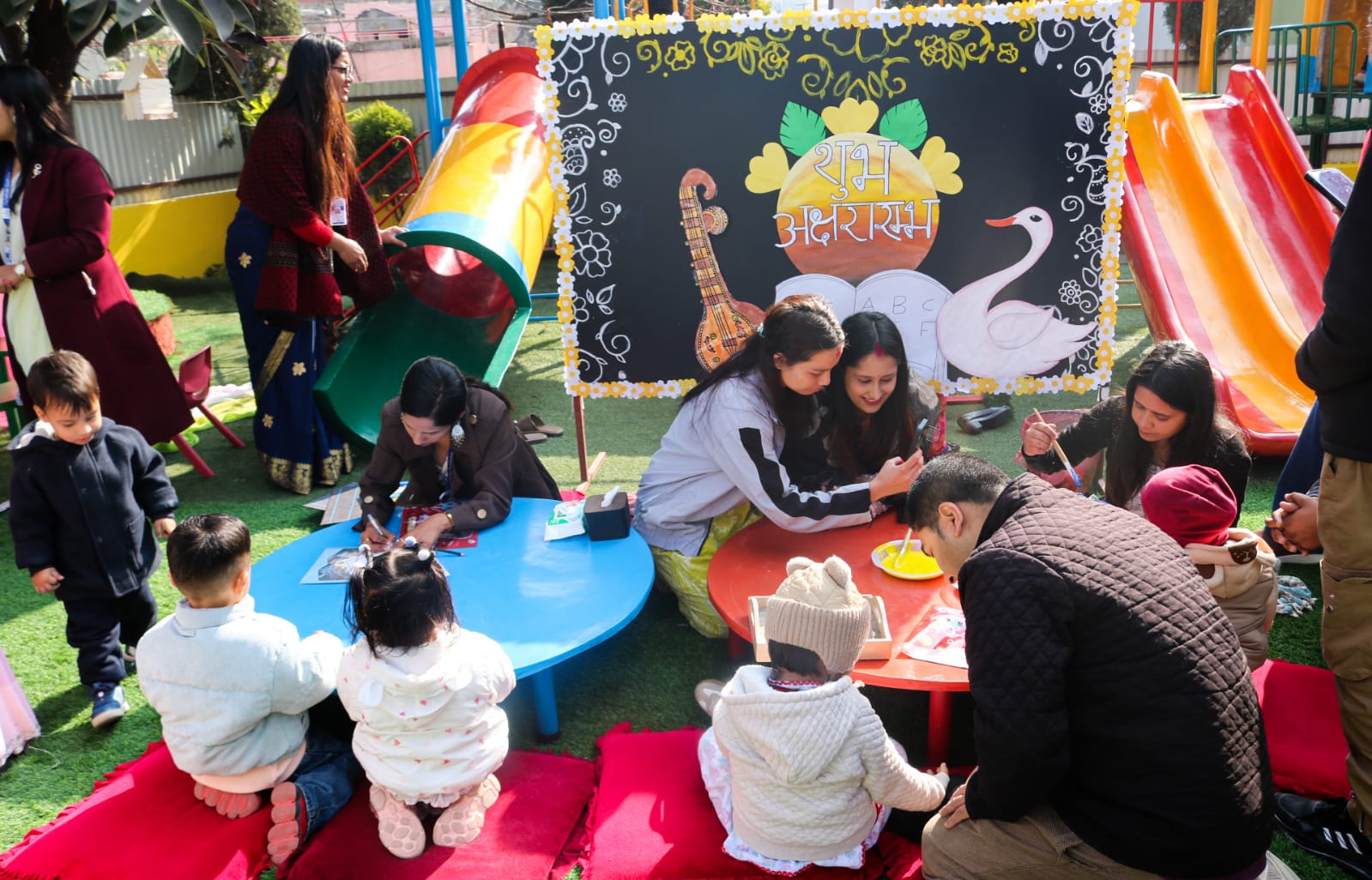 ज्ञान र संस्कारको संगम : युरो किड्स, गोठाटारमा सरस्वती पूजा भव्य रूपमा सम्पन्न