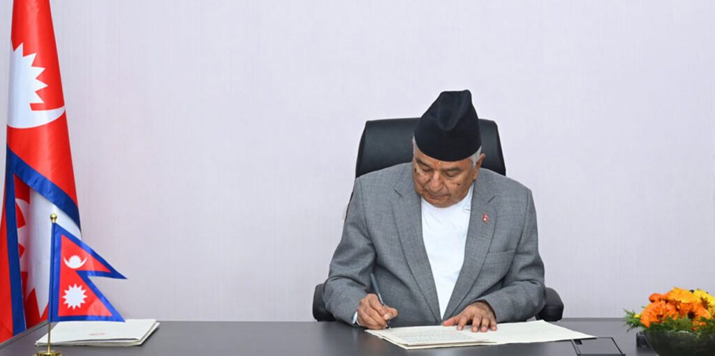 राष्ट्रपति पौडेलले गरे दुई विधेयक प्रमाणीकरण