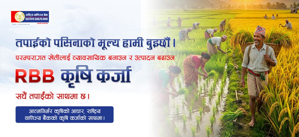 प्राथमिकताका साथ कृषिमा लगानी बढाउँदै राष्ट्रिय वाणिज्य बैंक